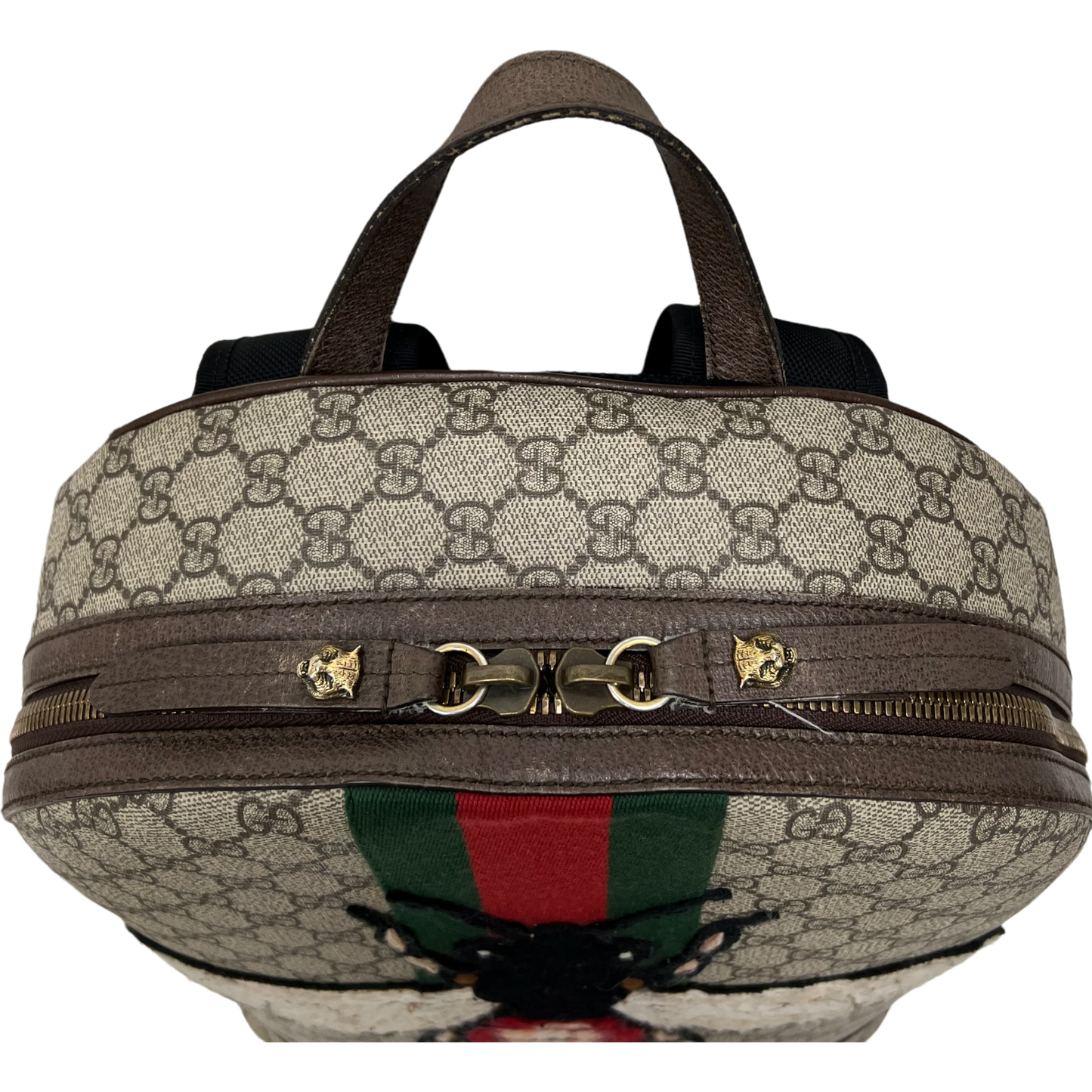 Gucci GG Coated Canvas Supreme Animalier Bee Backpack