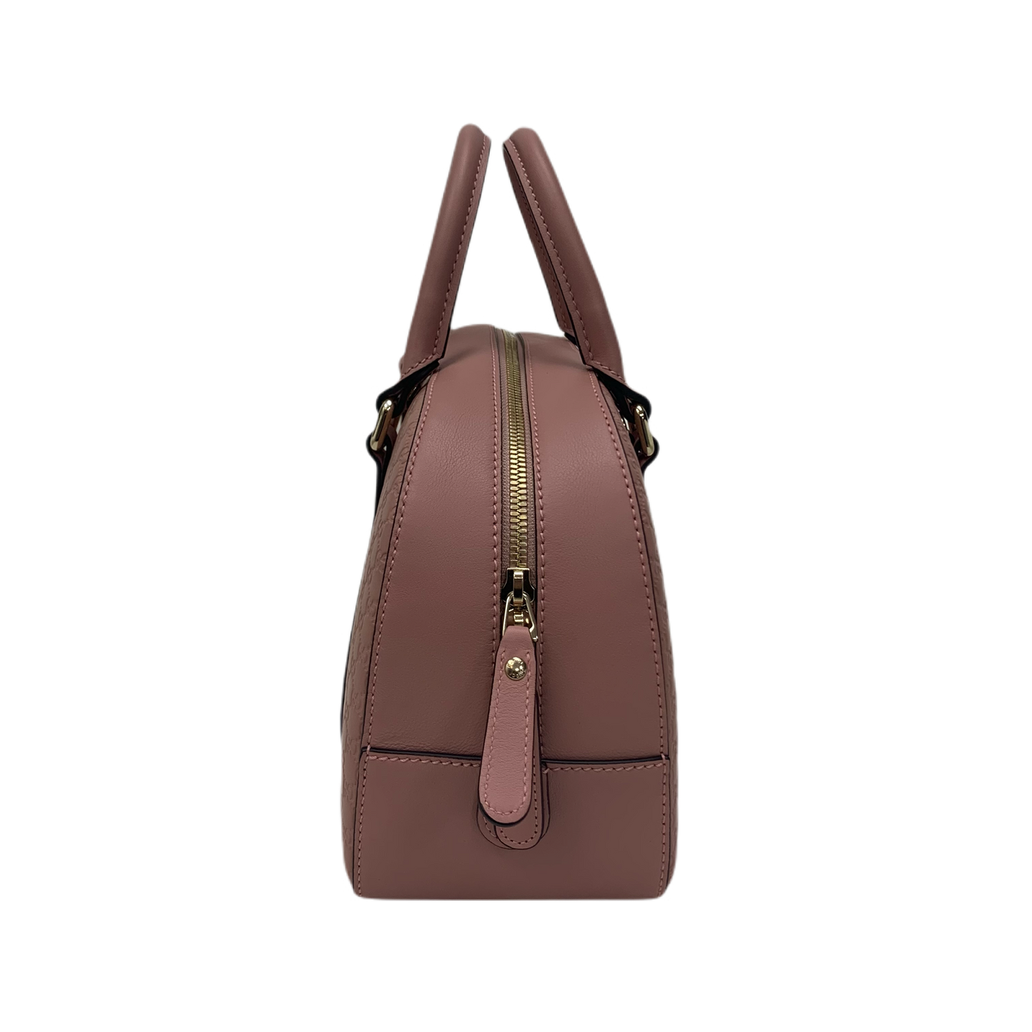 Gucci Pink Leather Embossed Satchel