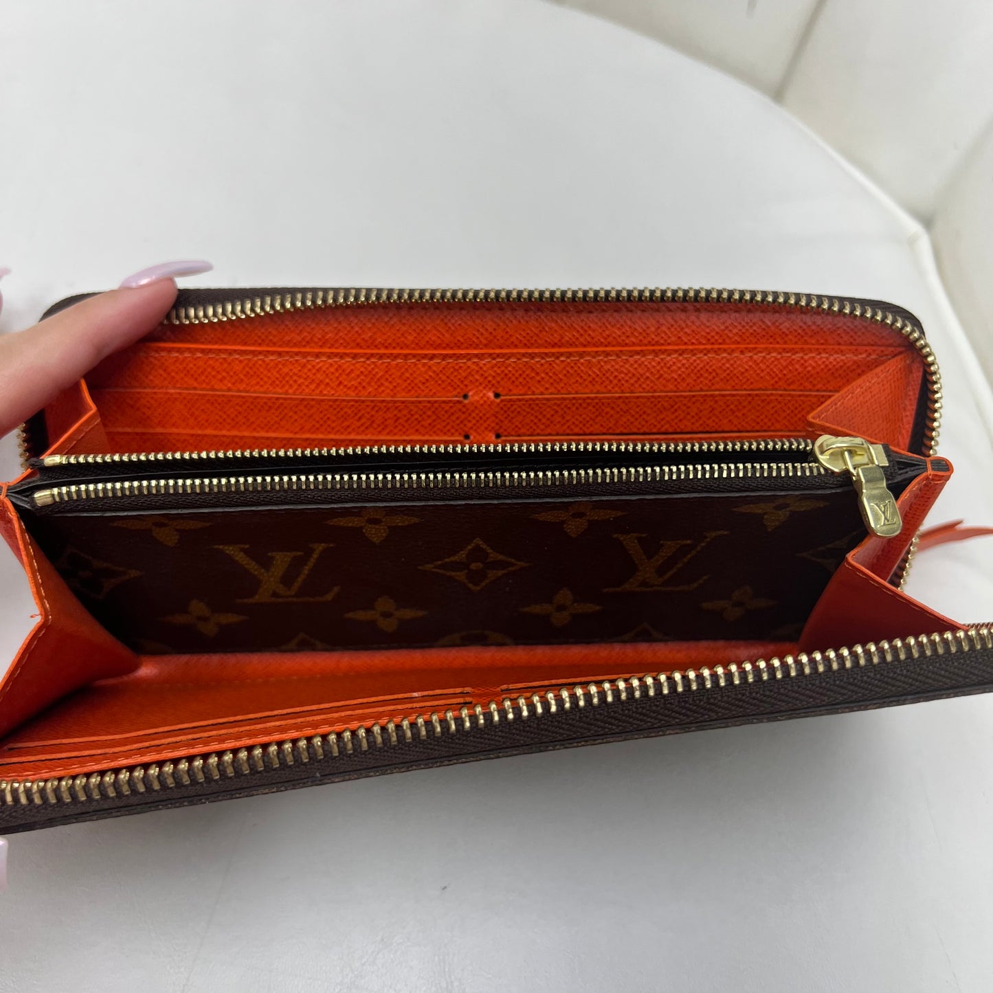 Louis Vuitton Clemence Wallet Monogram Orange
