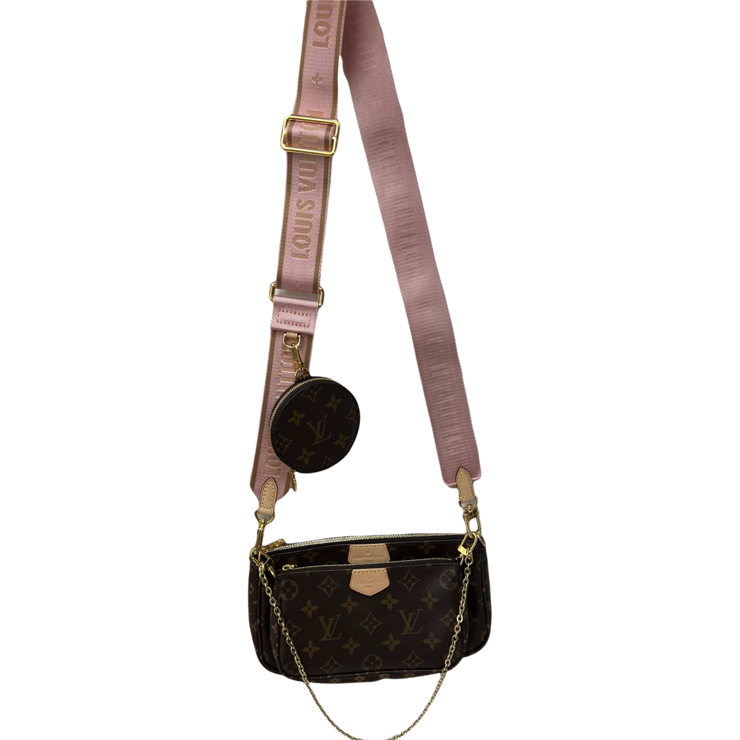Louis Vuitton Monogram Multi Pochette Accessories Rose Clair