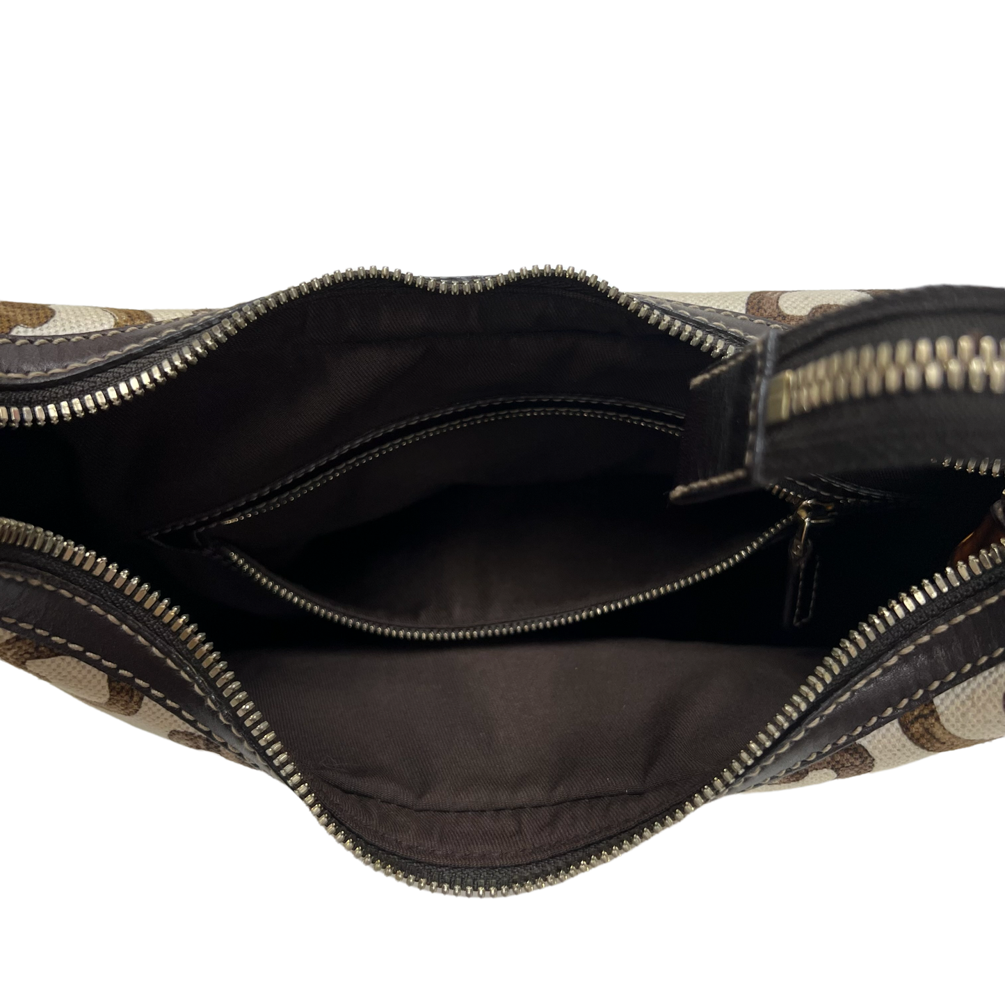 Gucci Canvas Bamboo Horsebit Print Amalfi Hobo