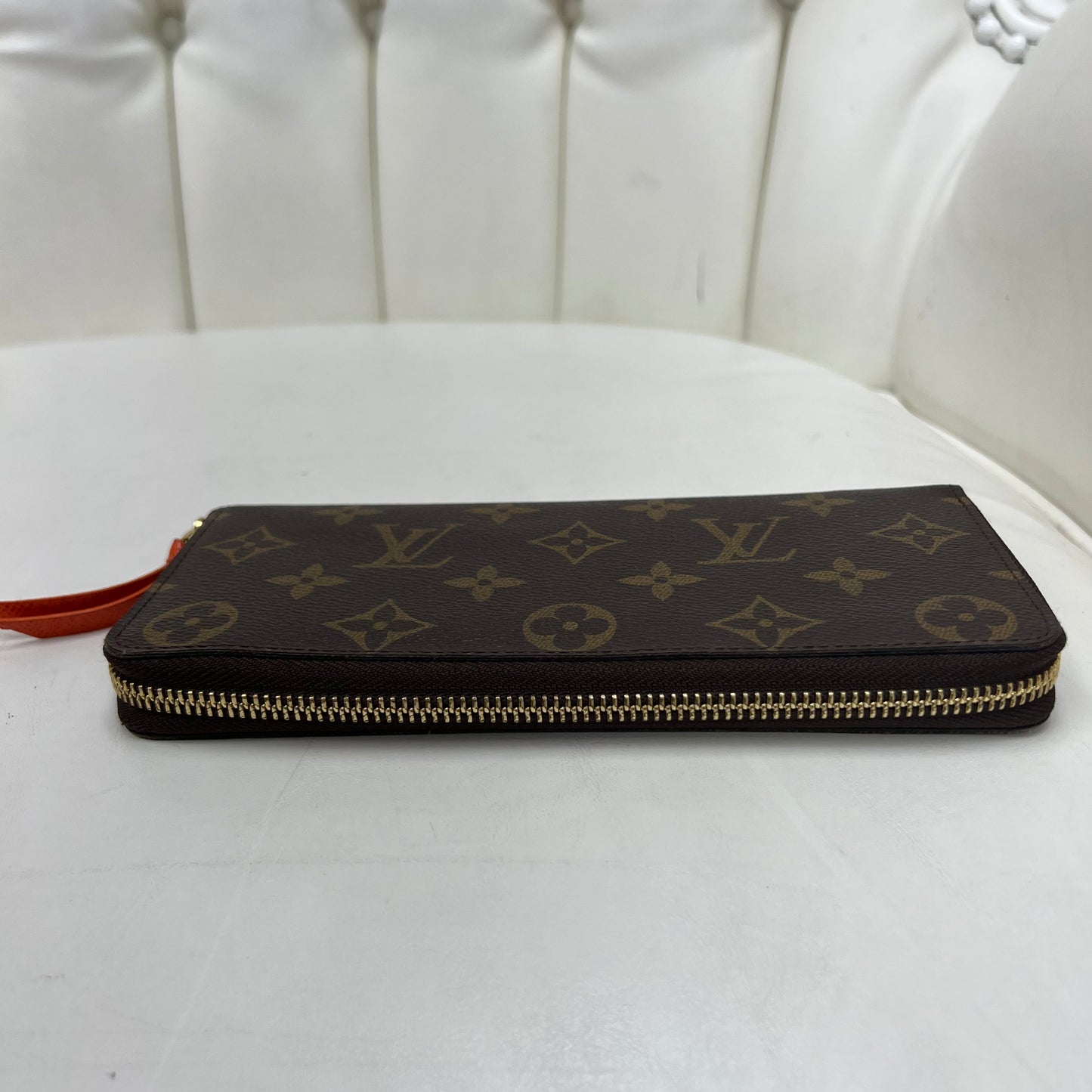 Louis Vuitton Clemence Wallet Monogram Orange