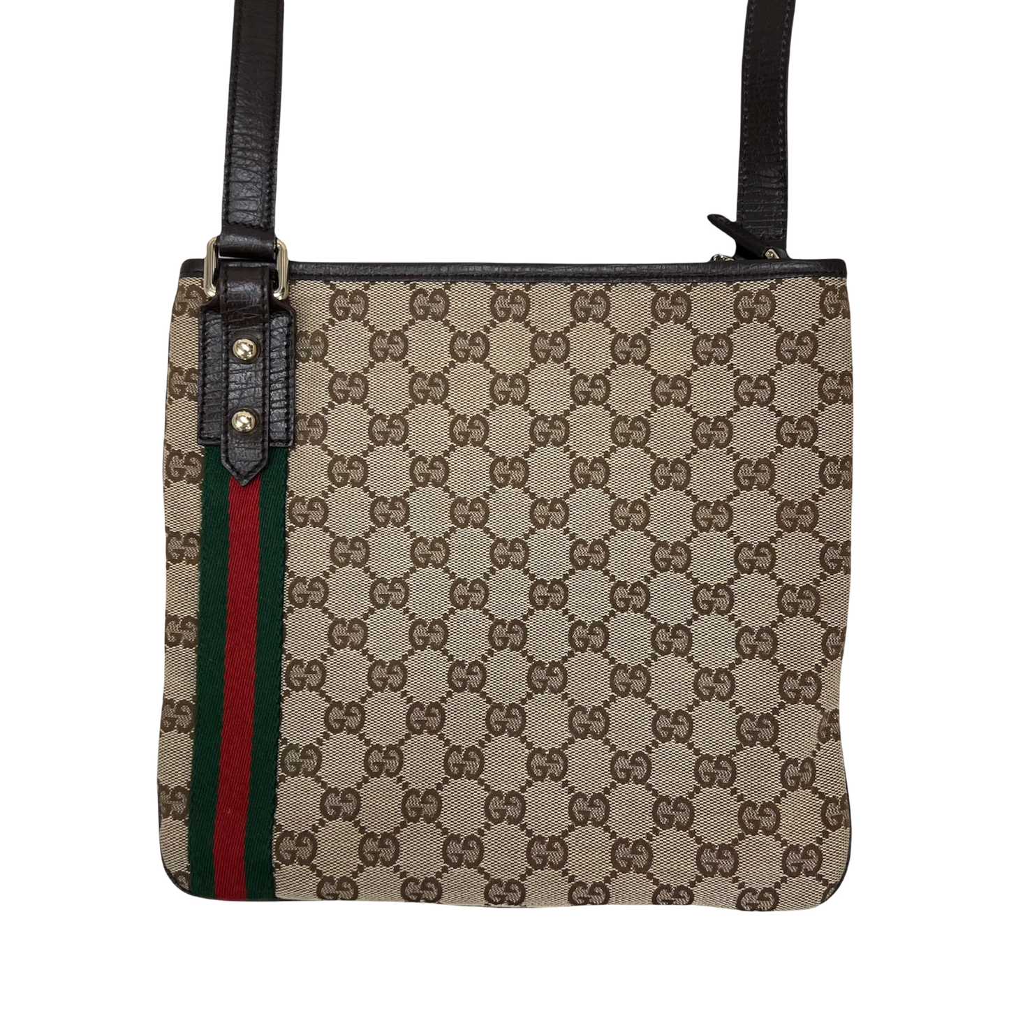 Gucci Monogram Web Jolicoeur Charms Messenger Bag