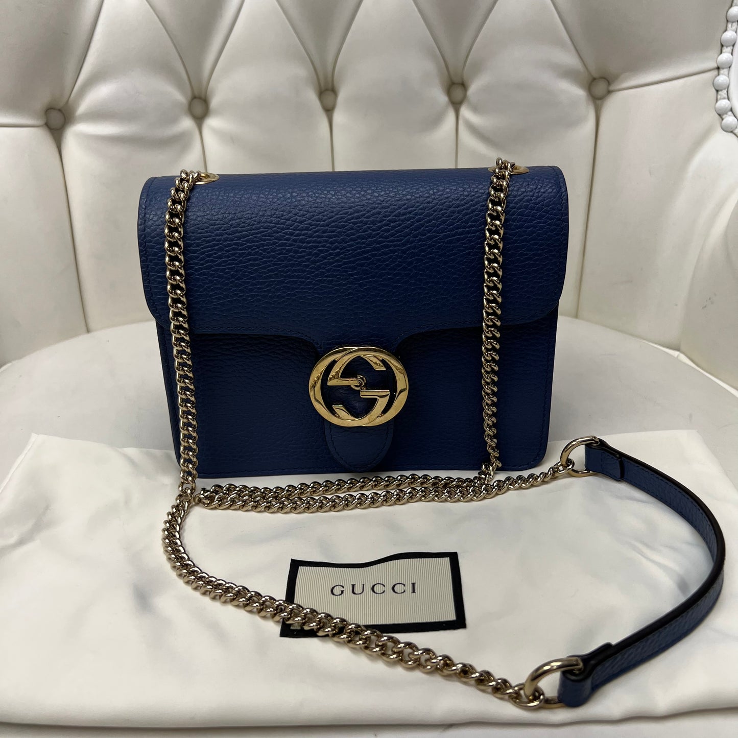 Gucci Dollar Calfskin Small Interlocking G Shoulder Bag
