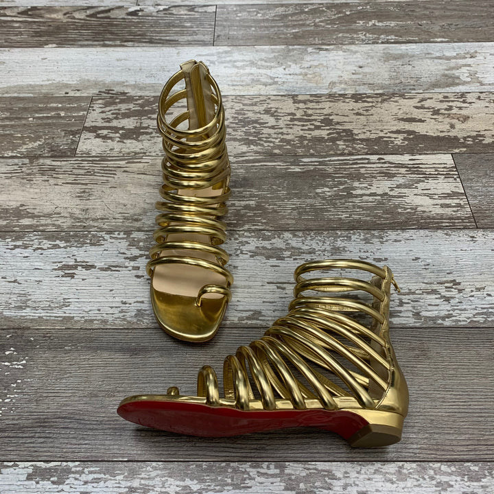 Christian Louboutin Catchetta Gladiator Flat Sandal, Size 36.5