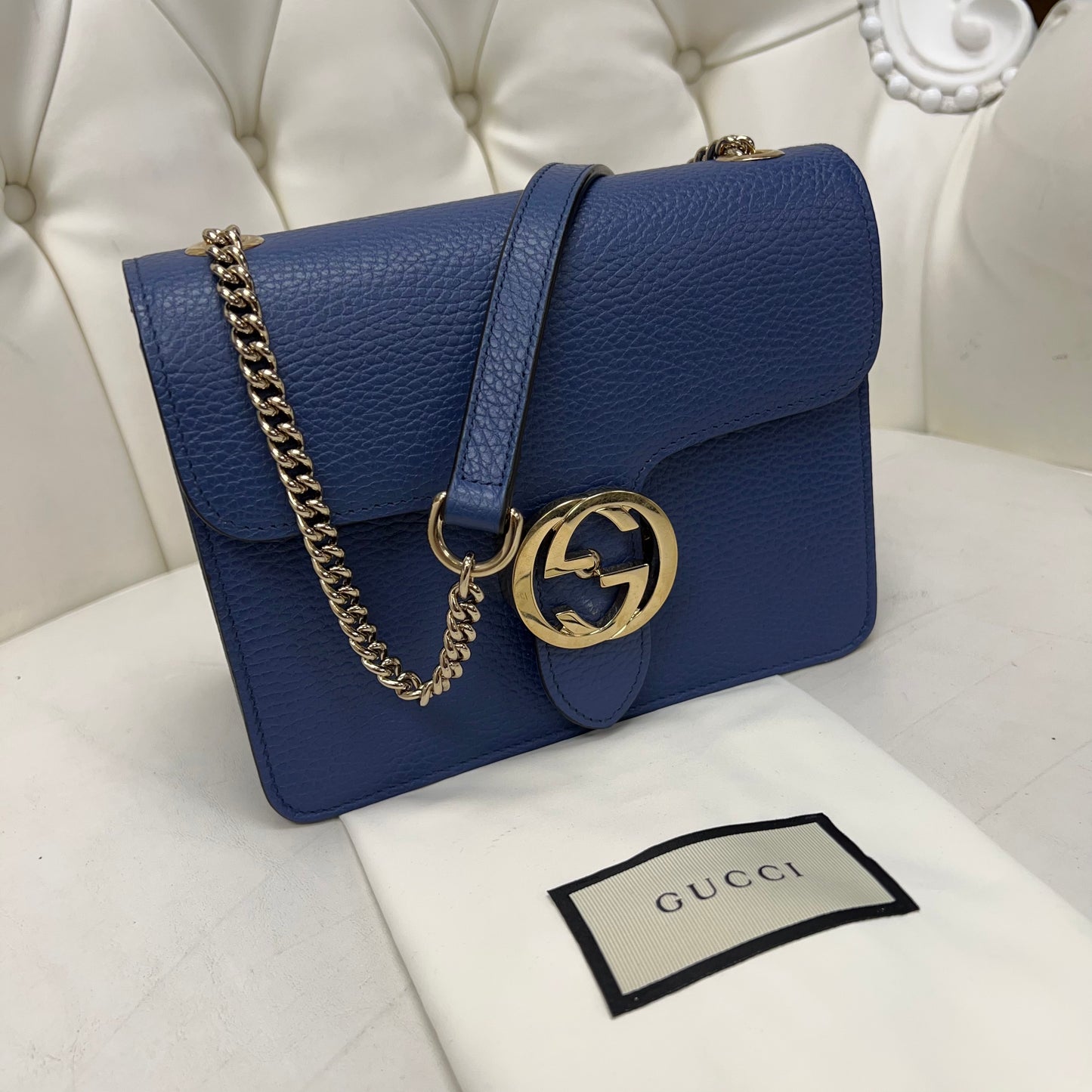 Gucci Dollar Calfskin Small Interlocking G Shoulder Bag