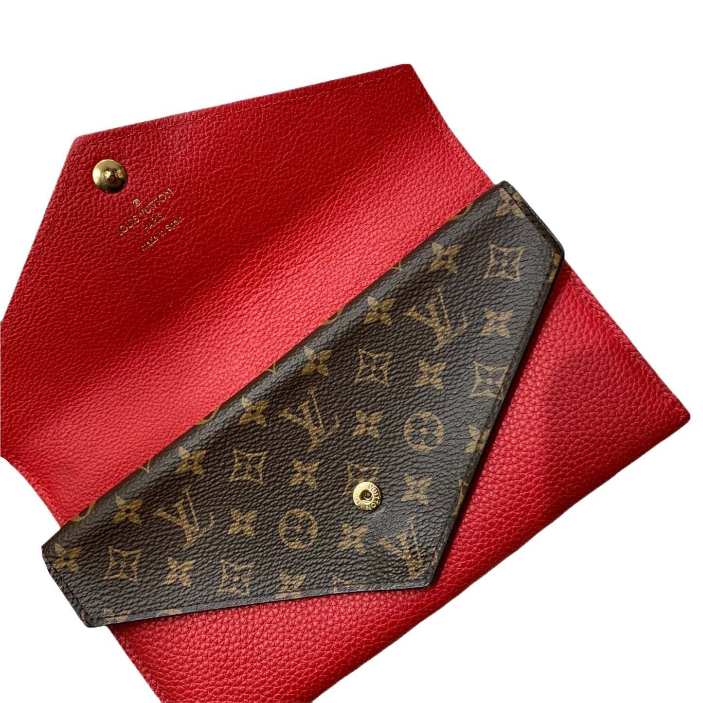 Louis Vuitton Red Monogram Porte Feuille Double Wallet