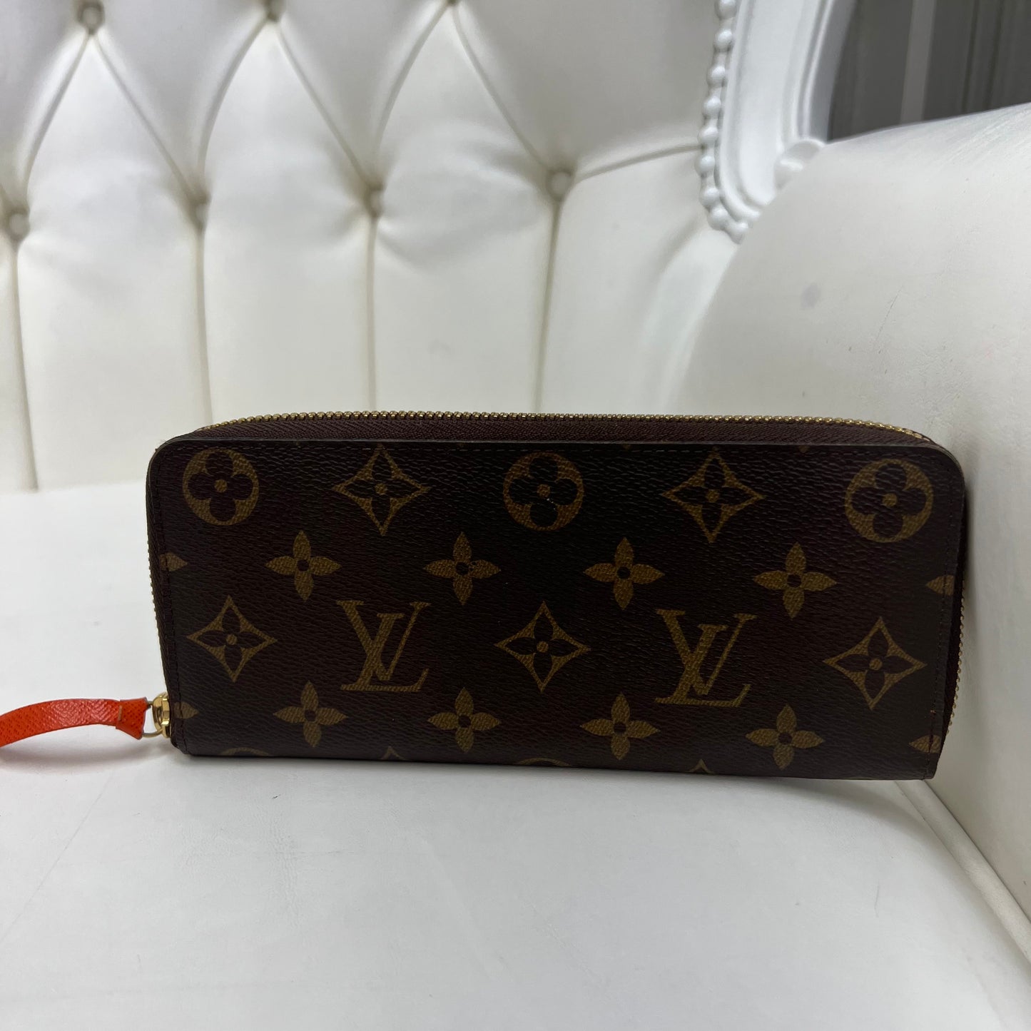 Louis Vuitton Clemence Wallet Monogram Orange