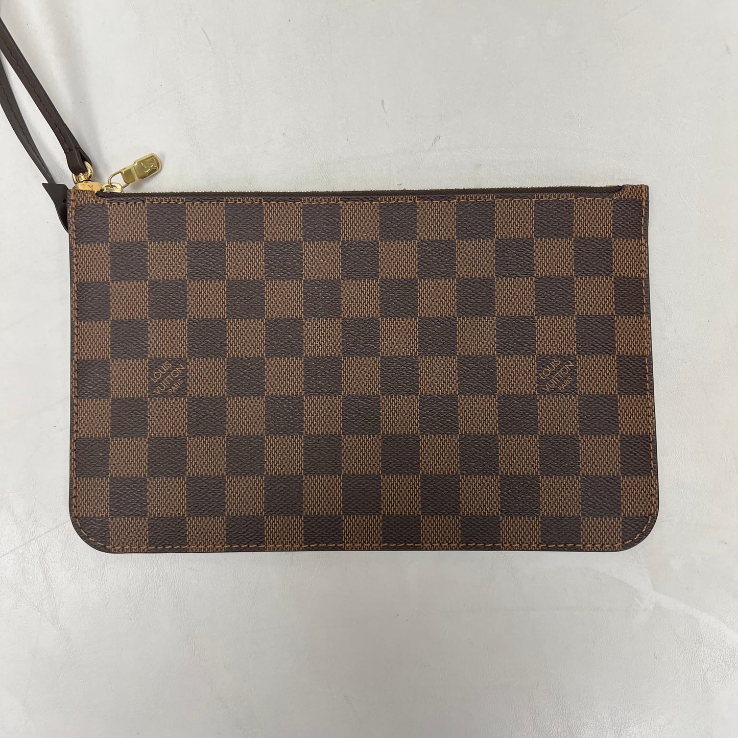 Louis Vuitton Neverfull Pouch Damier Ebene Red