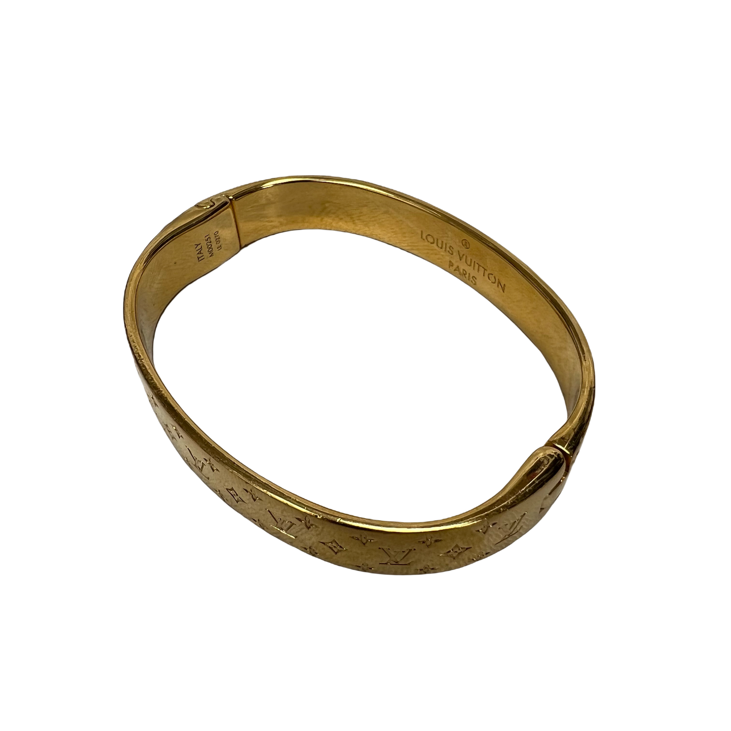 Louis Vuitton Monogram Brass Nanogram Cuff