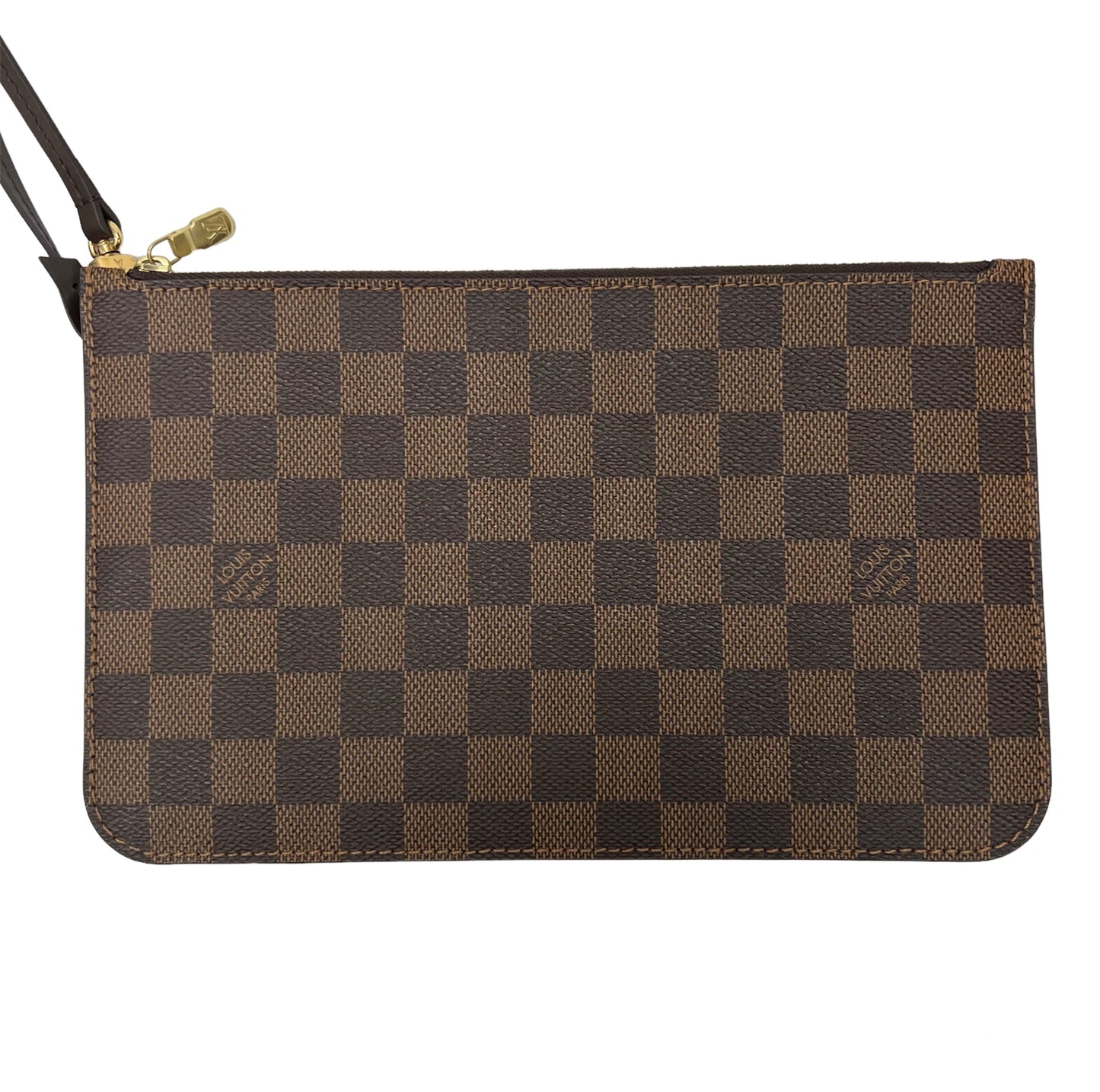 Louis Vuitton Neverfull Pouch Damier Ebene Red