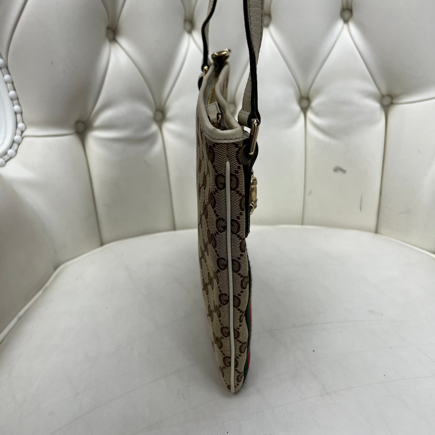 Gucci Monogram Web Jolicoeur Charms Messenger Bag