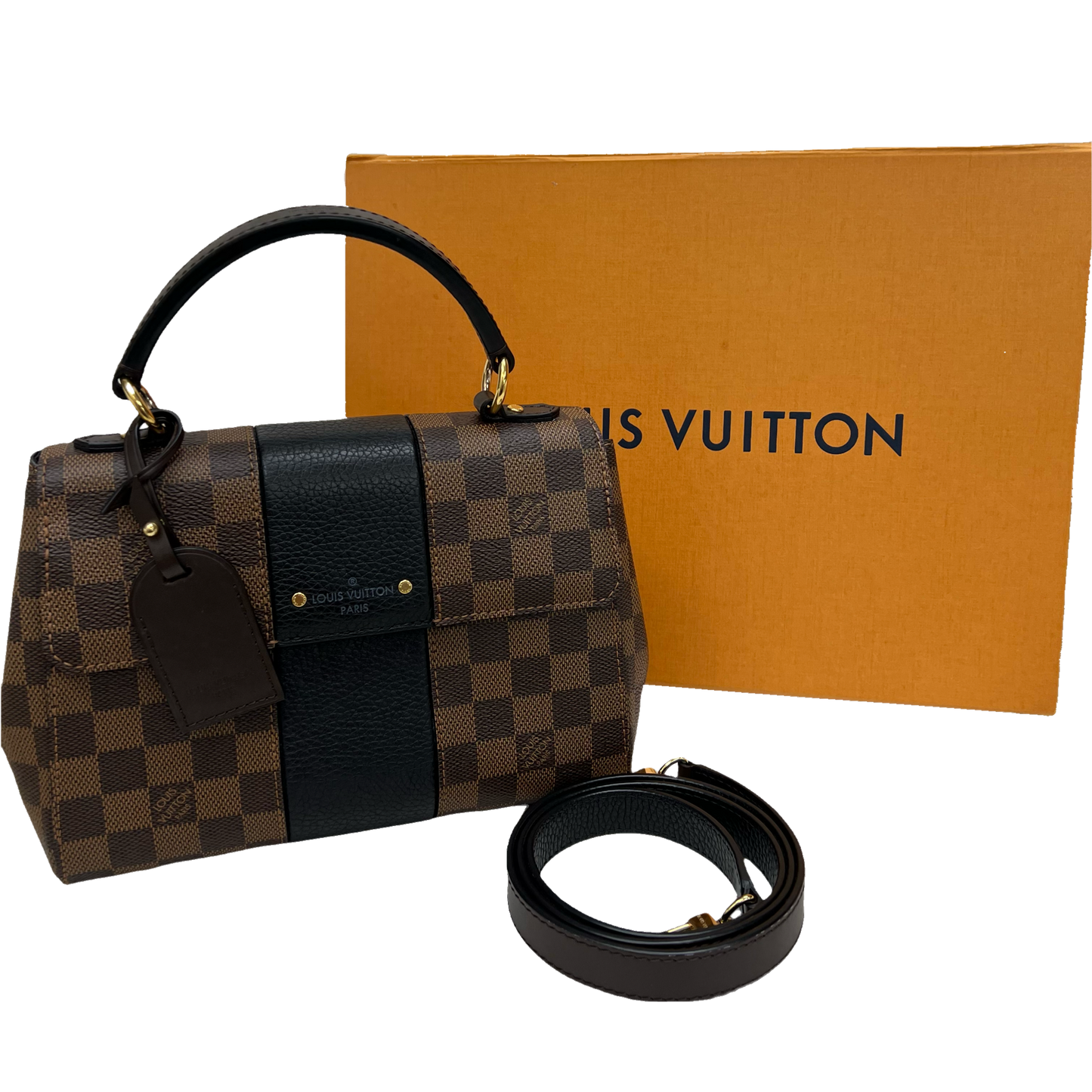 Louis Vuitton Bond Street Handbag Damier with Leather BB