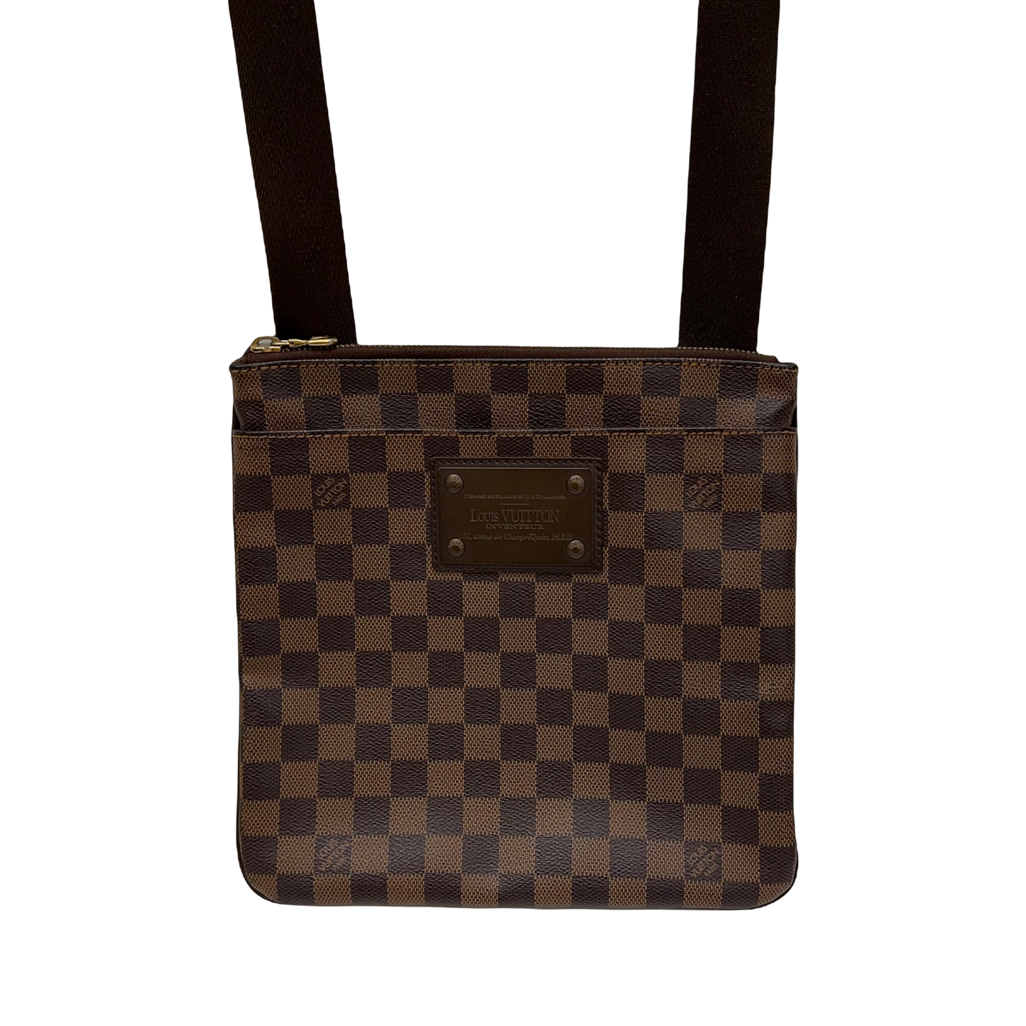 Louis Vuitton Brooklyn Pochette Plate Damier Ebene