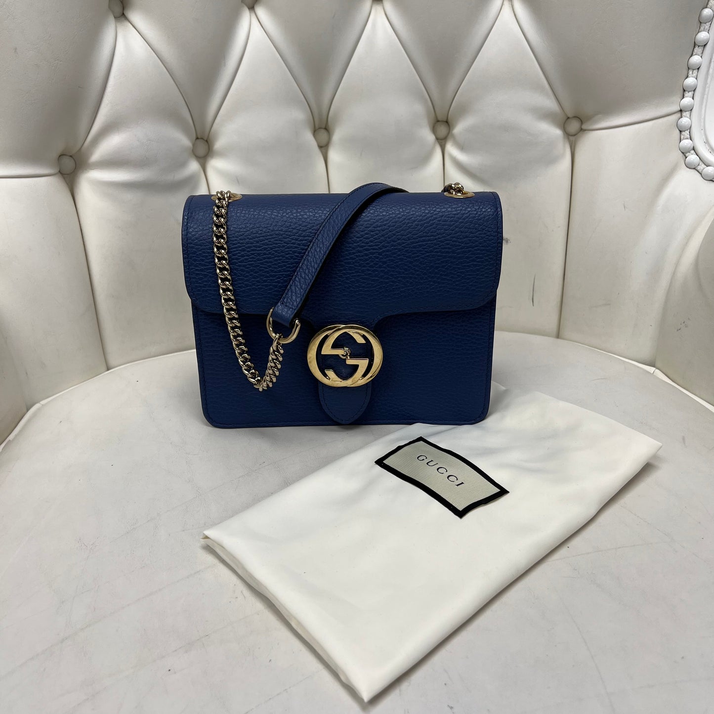 Gucci Dollar Calfskin Small Interlocking G Shoulder Bag