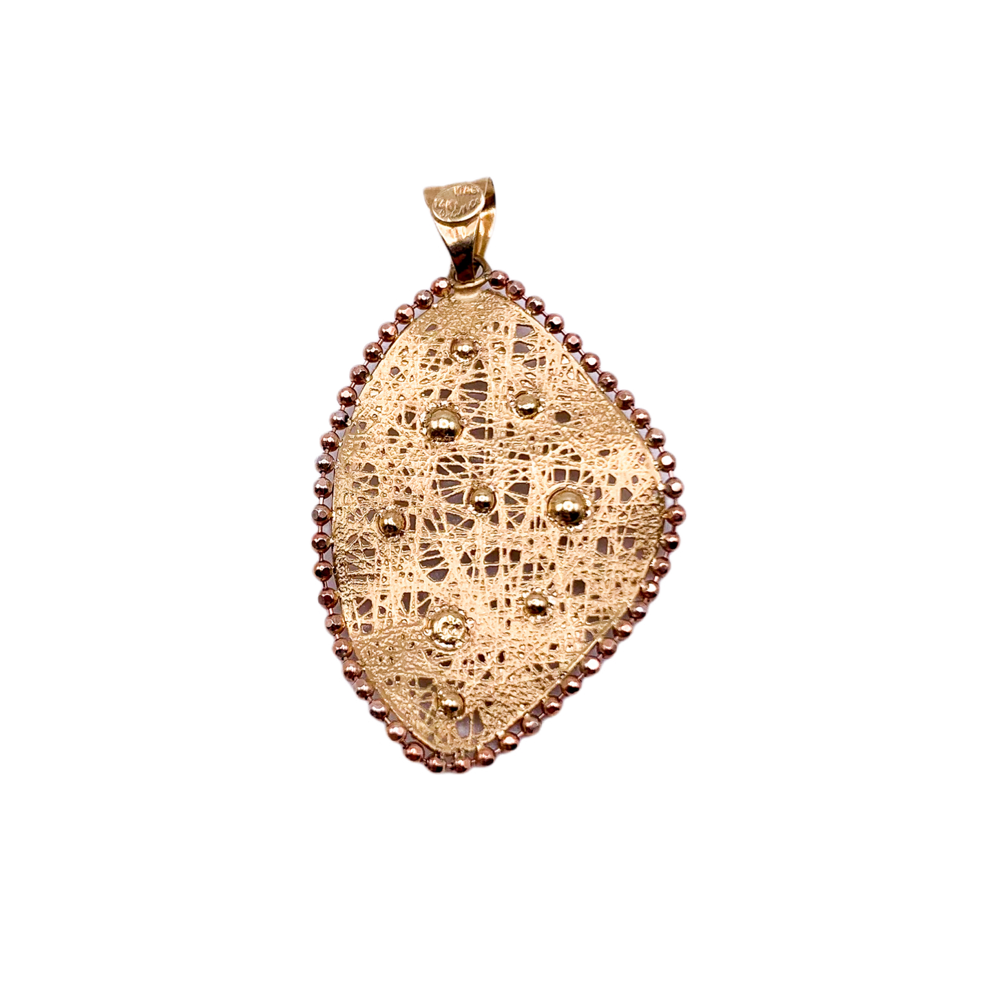 14k Gold Leaf Pendant