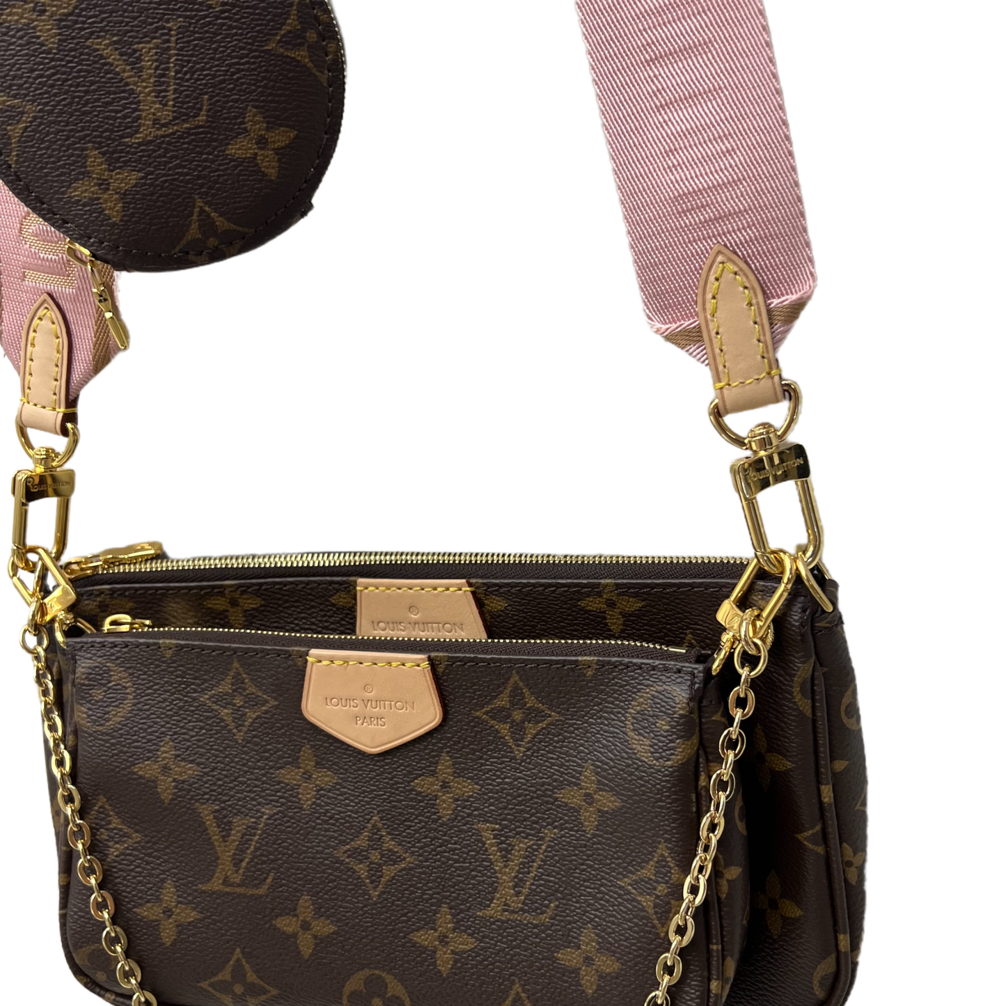 Louis Vuitton Monogram Multi Pochette Accessories Rose Clair