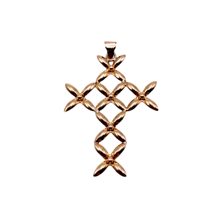 14k X's Cross Pendant