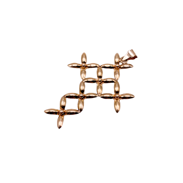 14k X's Cross Pendant