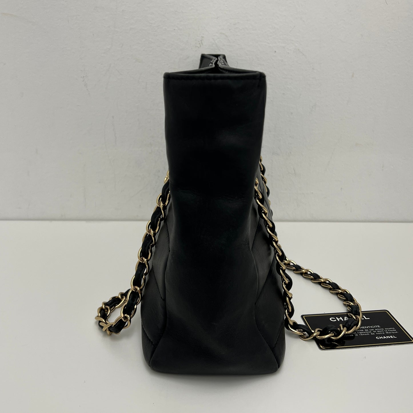 Chanel Chocolate Bar Chain Tote Black, Gold