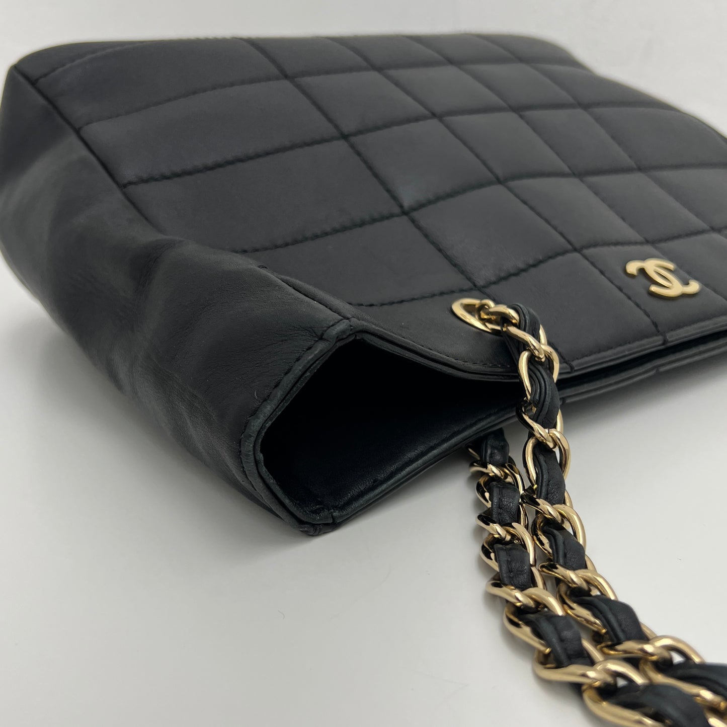 Chanel Chocolate Bar Chain Tote Black, Gold