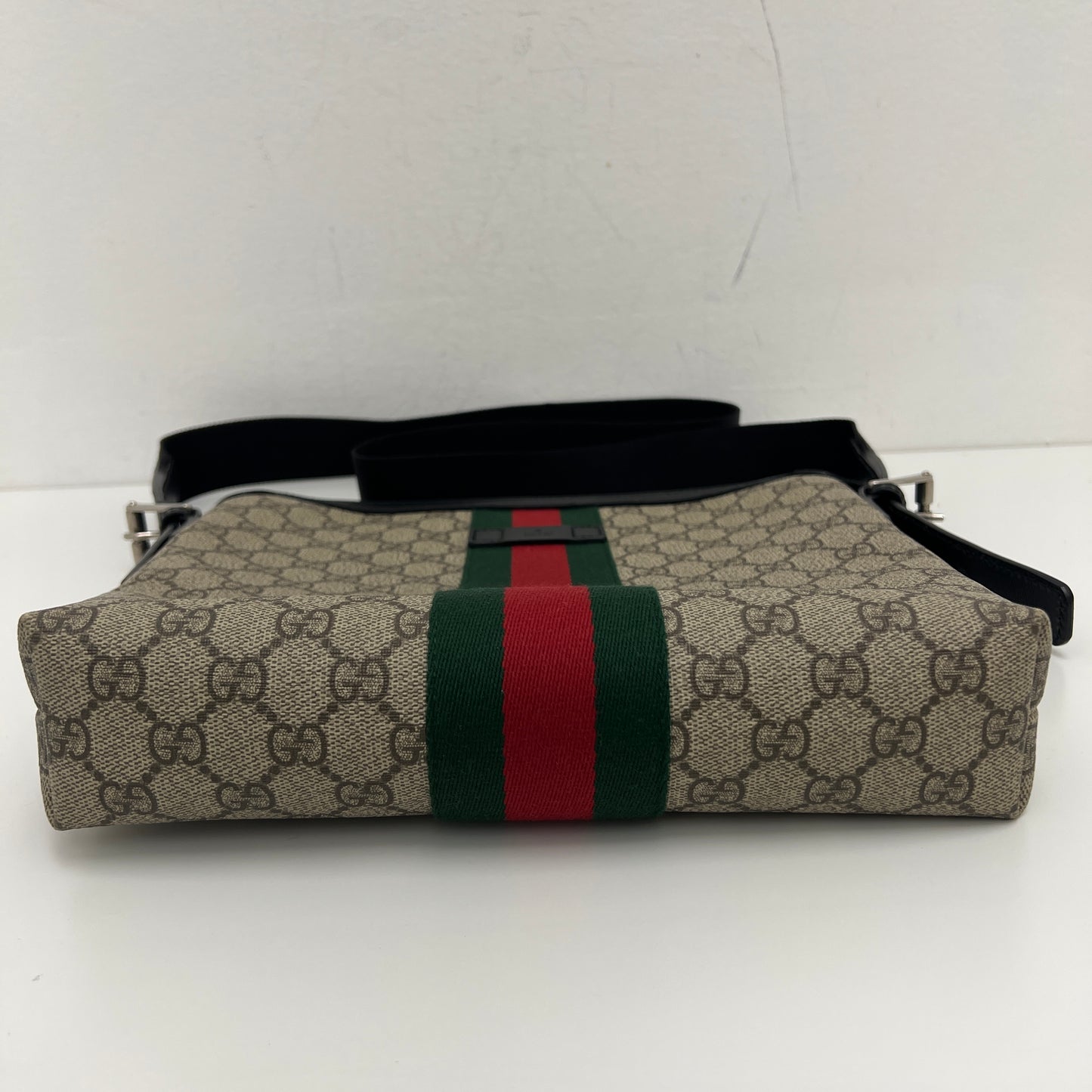 Gucci GG Supreme Web Messenger Crossbody Bag