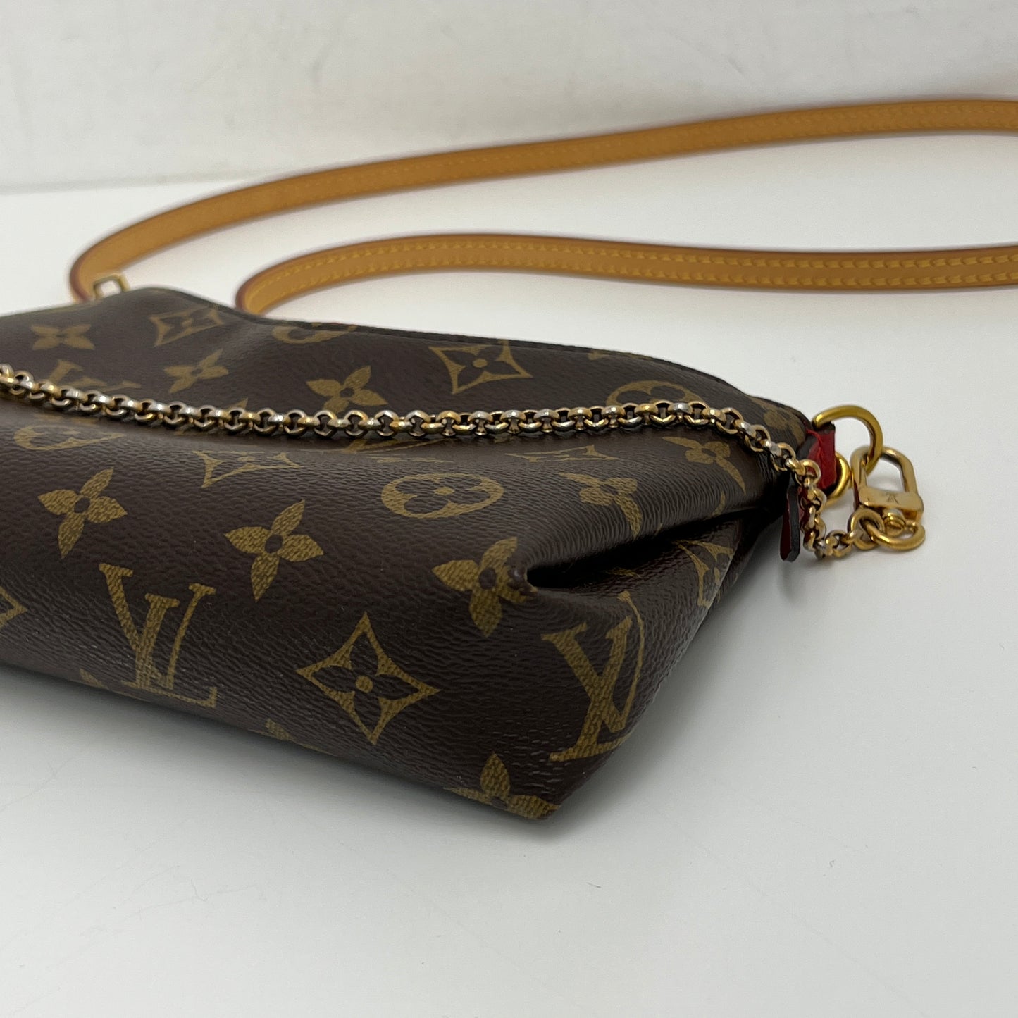 Louis Vuitton Pallas Crossbody, Monogram, Red