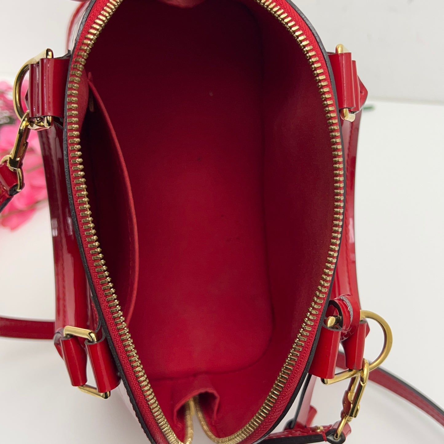 Louis Vuitton Alma BB Vernis Rose Indian