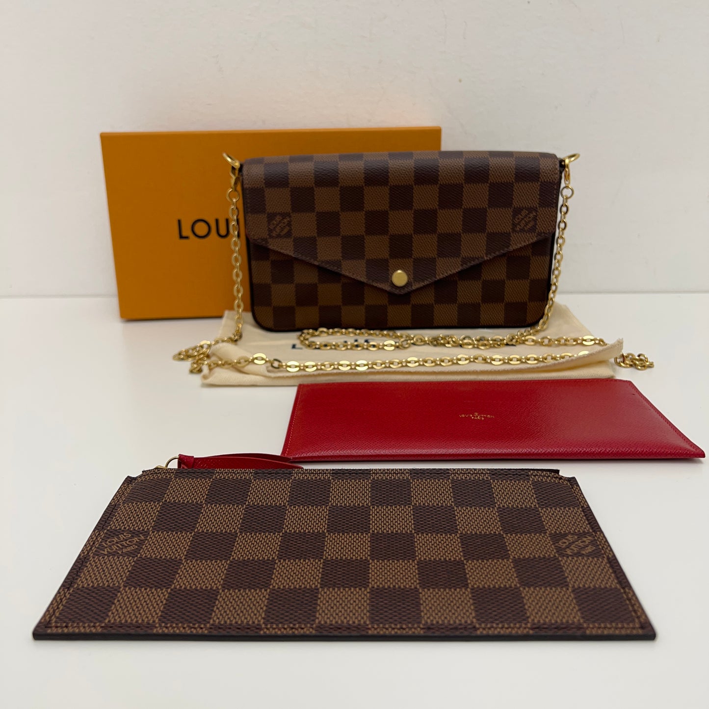 Louis Vuitton Felicie Pochette with Both Inserts, Box, & Dust Bag