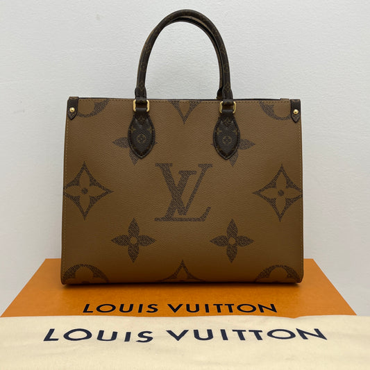 Louis Vuitton On the Go MM Monogram Reverse with Box & Dust Bag
