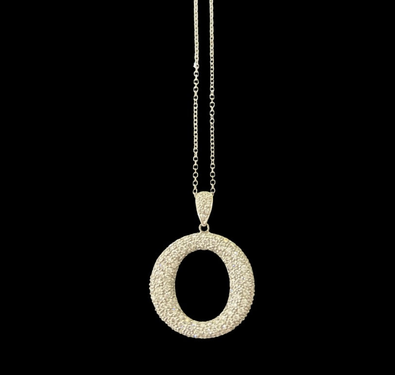 18K White Gold and Diamond Necklace