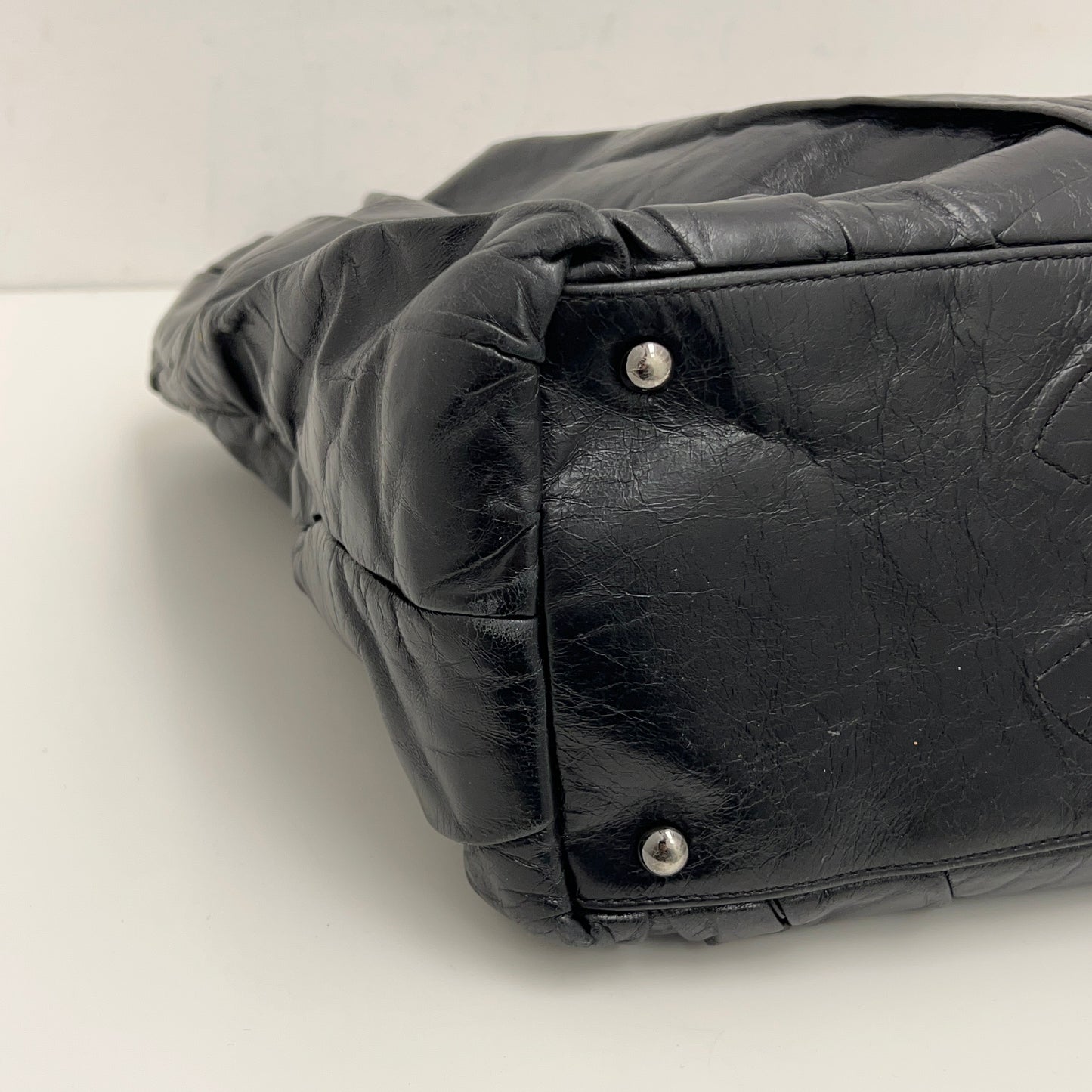 Chanel Twisted Tote Black Silver