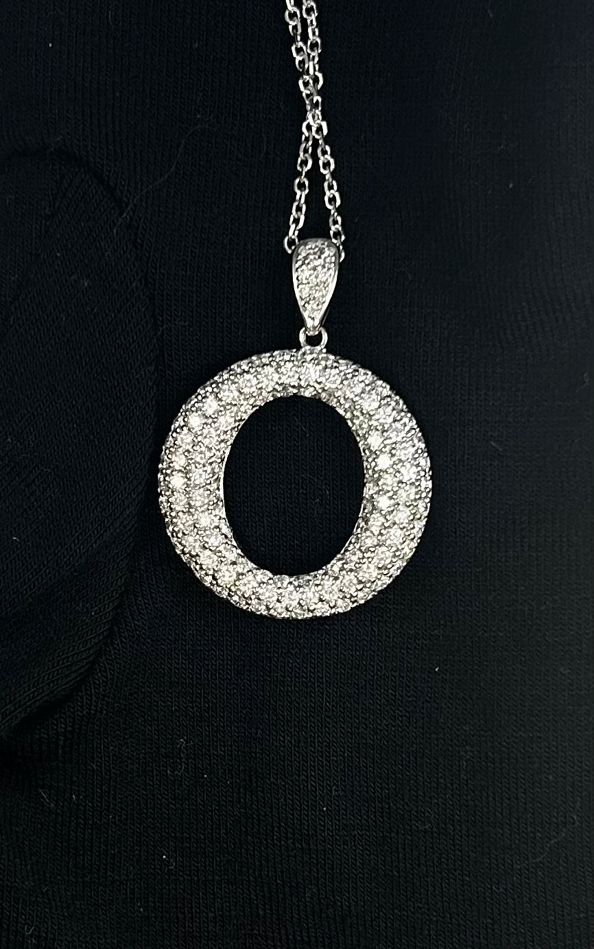 18K White Gold and Diamond Necklace