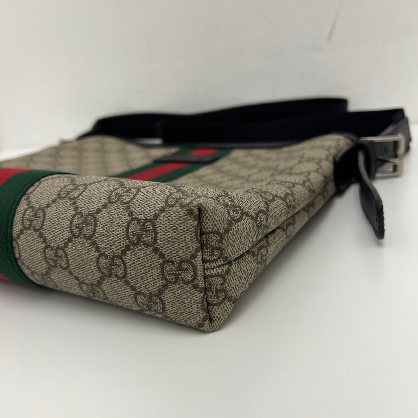 Gucci GG Supreme Web Messenger Crossbody Bag