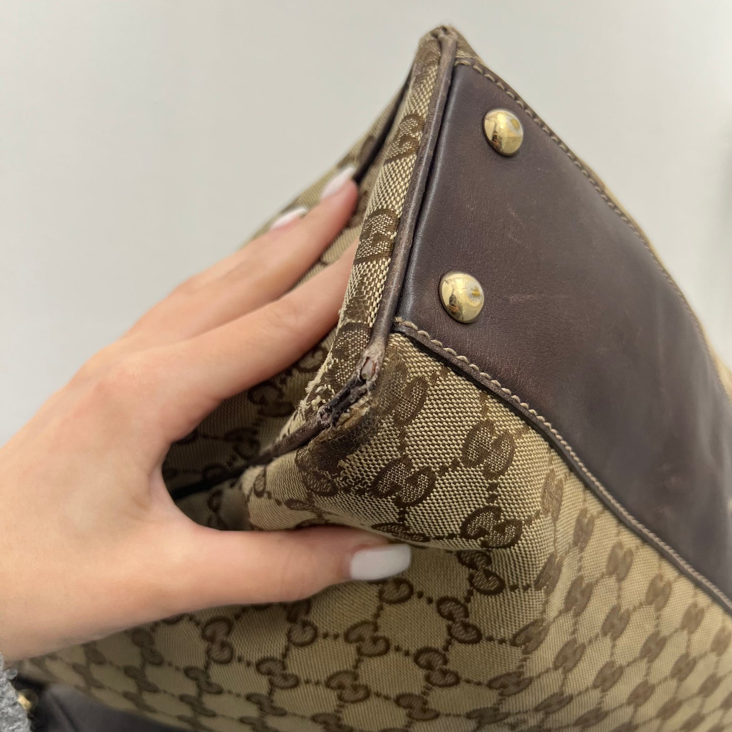 Gucci Braided Handle Shoulder Bag