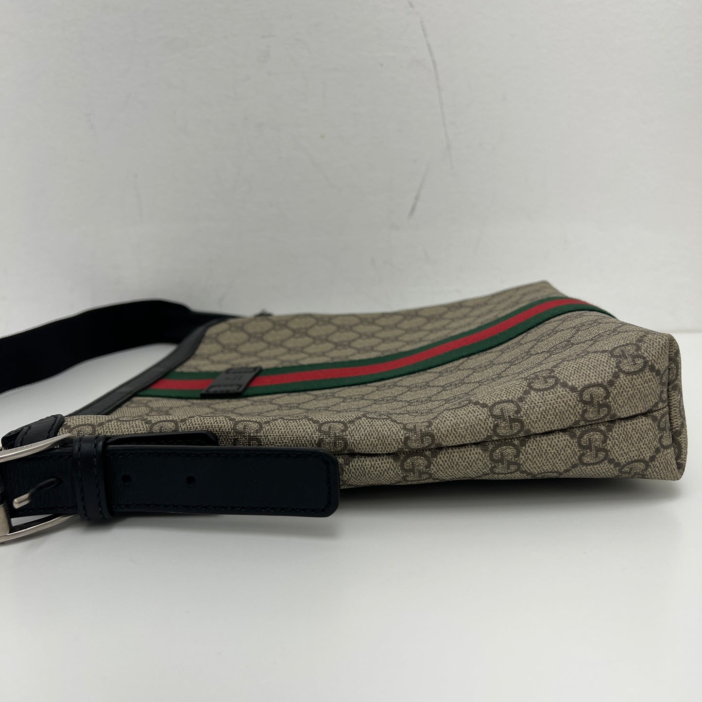 Gucci GG Supreme Web Messenger Crossbody Bag