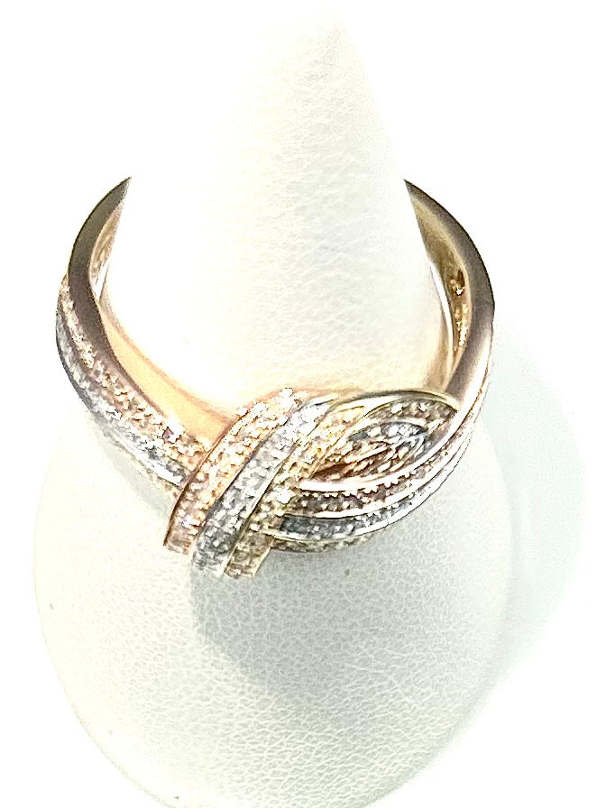 Effy 14K Yellow and Rose Gold Diamond Ring