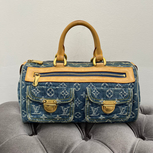 Louis Vuitton Monogram Denim Neo Speedy Blue