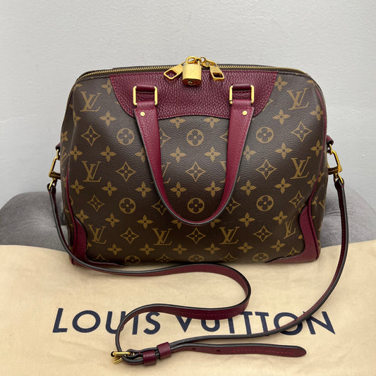 LOUIS VUITTON Flore MM Tote Large Full Leather Authentic Womens Bag Handbag