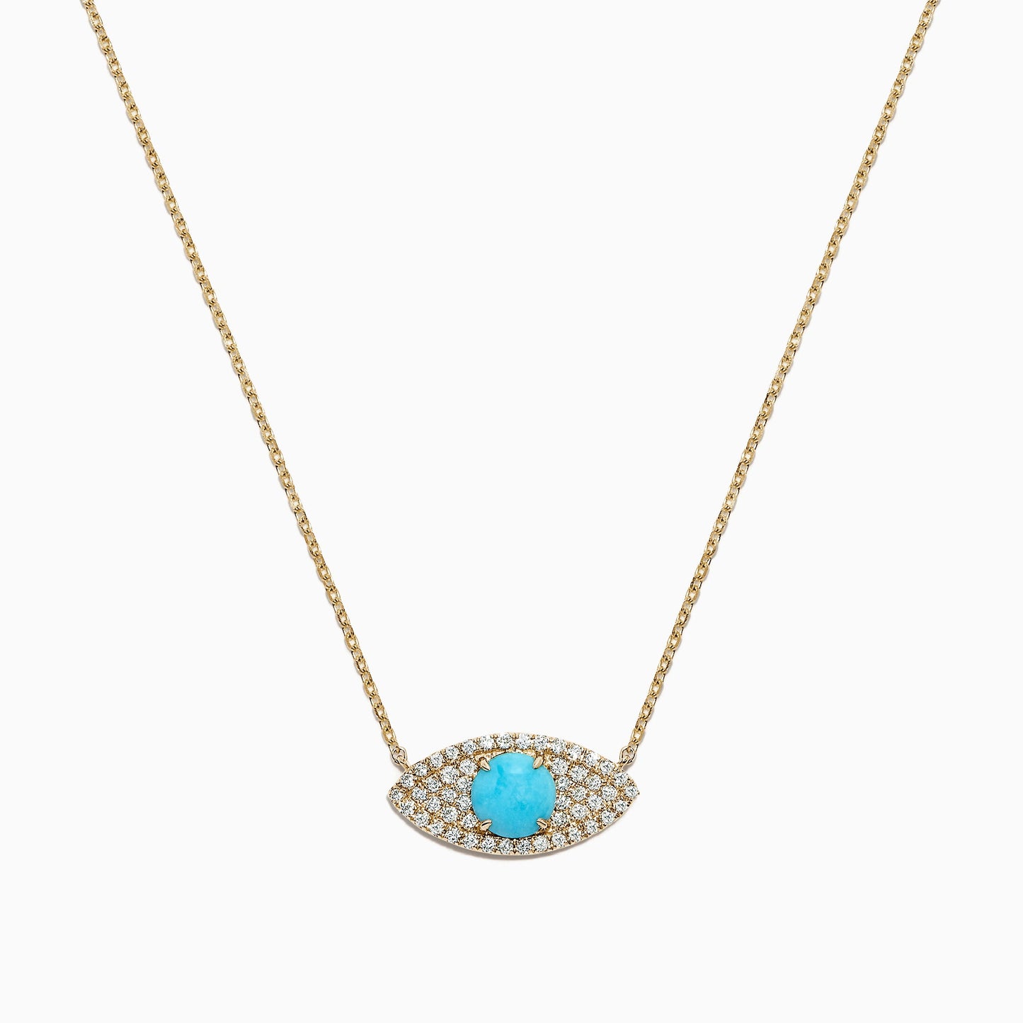 Effy Diamond and Turquoise Evil Eye Necklace
