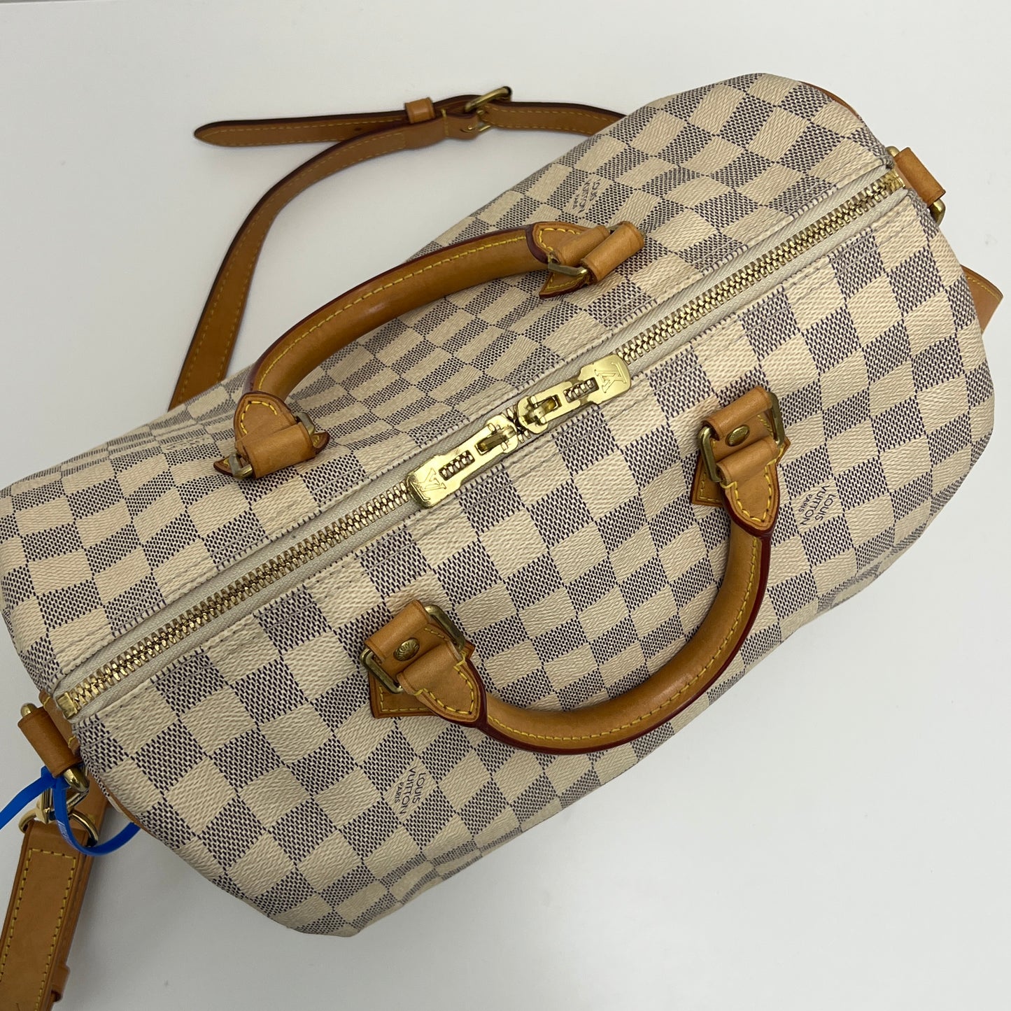 Louis Vuitton Speedy 30 Bandouliere Damier Azur