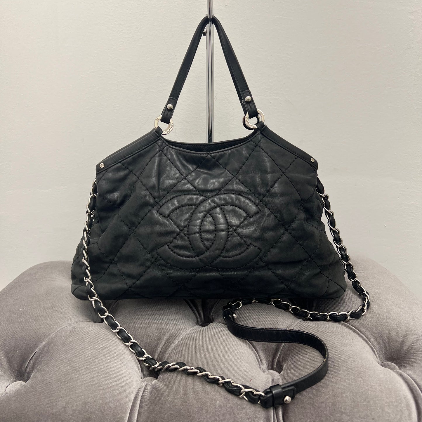 Chanel Sea Tote Quilted Iridescent Calfskin