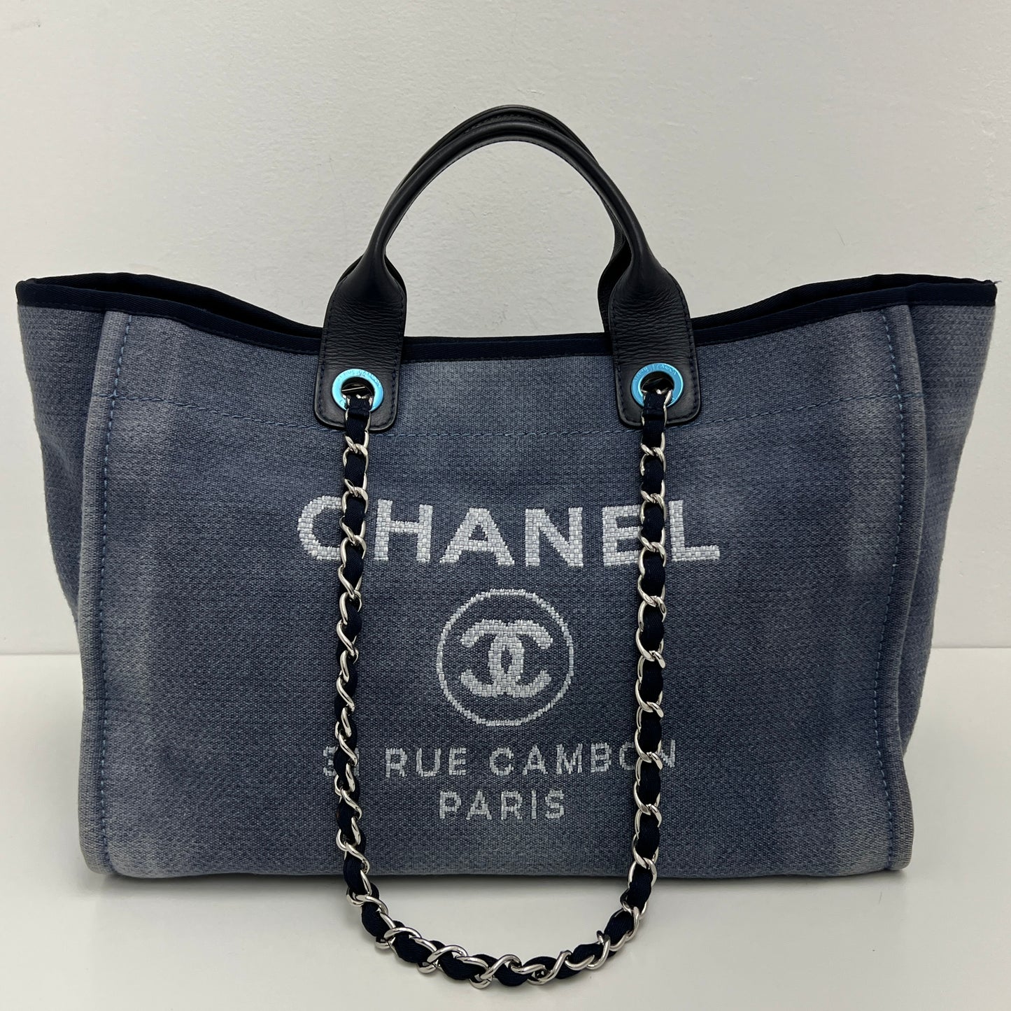 Chanel Deauville Tote Denim Medium hi