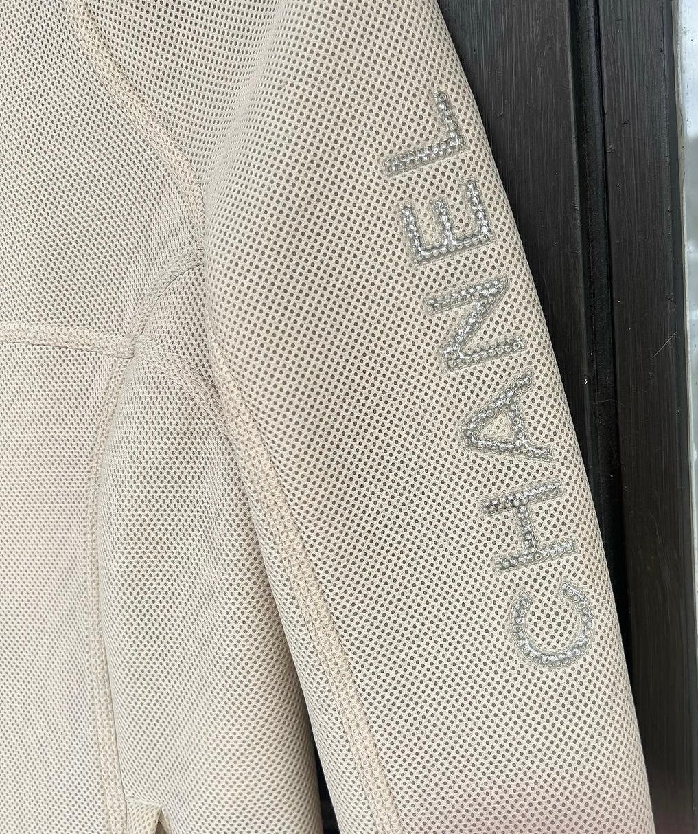 Chanel 2003 Slim Fit Mesh Zipper Jacket, Size 38