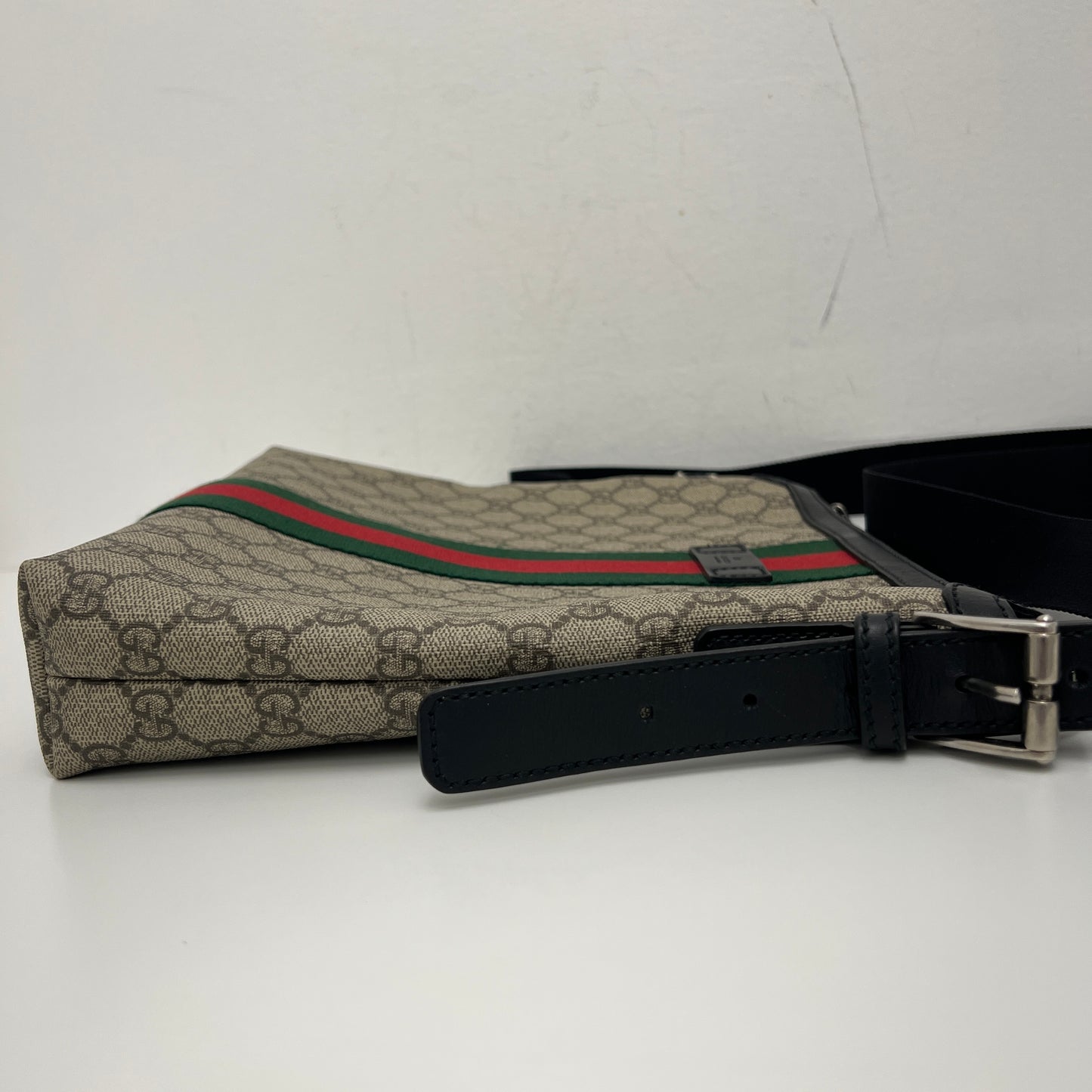 Gucci GG Supreme Web Messenger Crossbody Bag