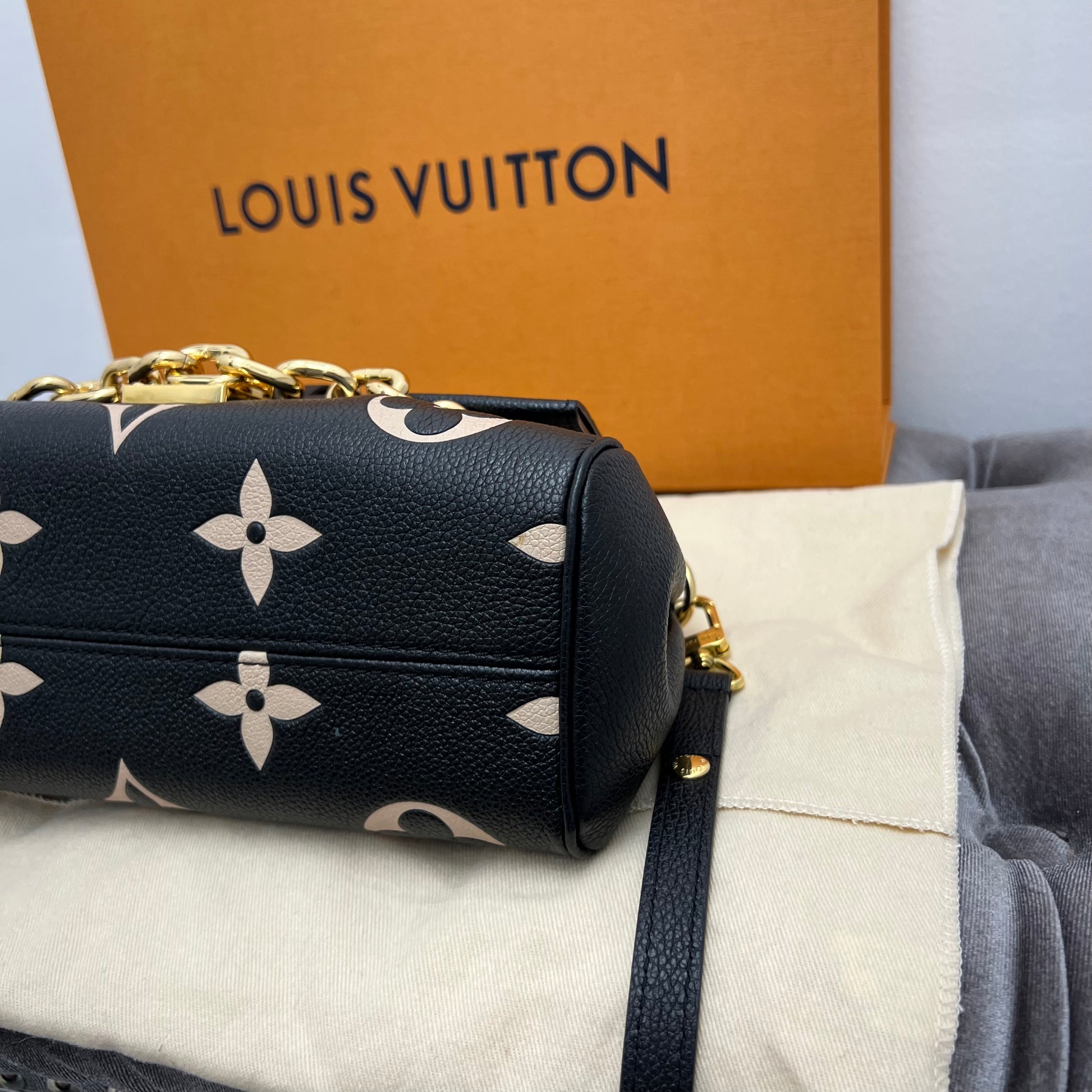 Louis Vuitton Sepia Monogram Mini Lin Idylle Speedy Bandouliere 30 with  Strap