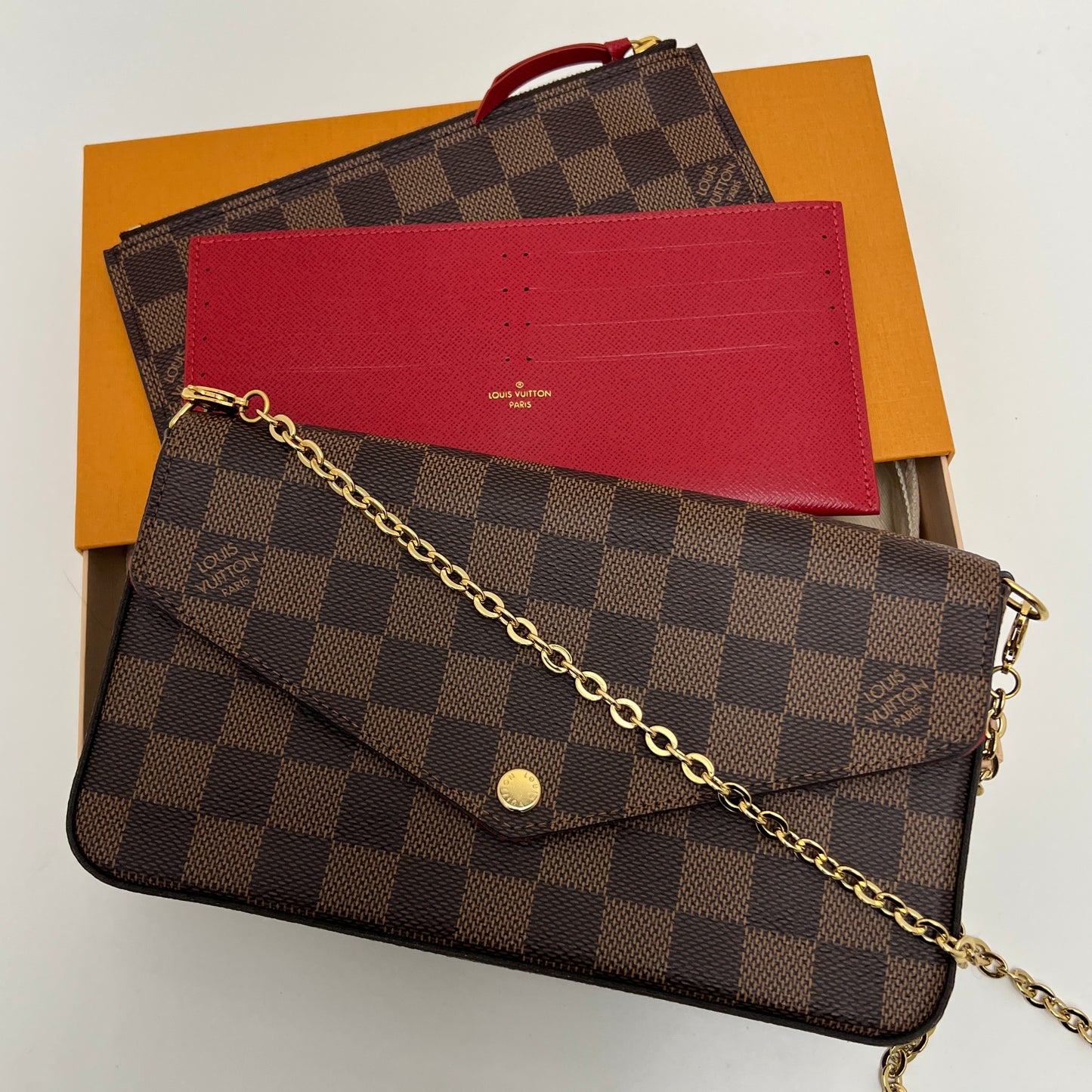 Louis Vuitton Felicie Pochette with Both Inserts, Box, & Dust Bag