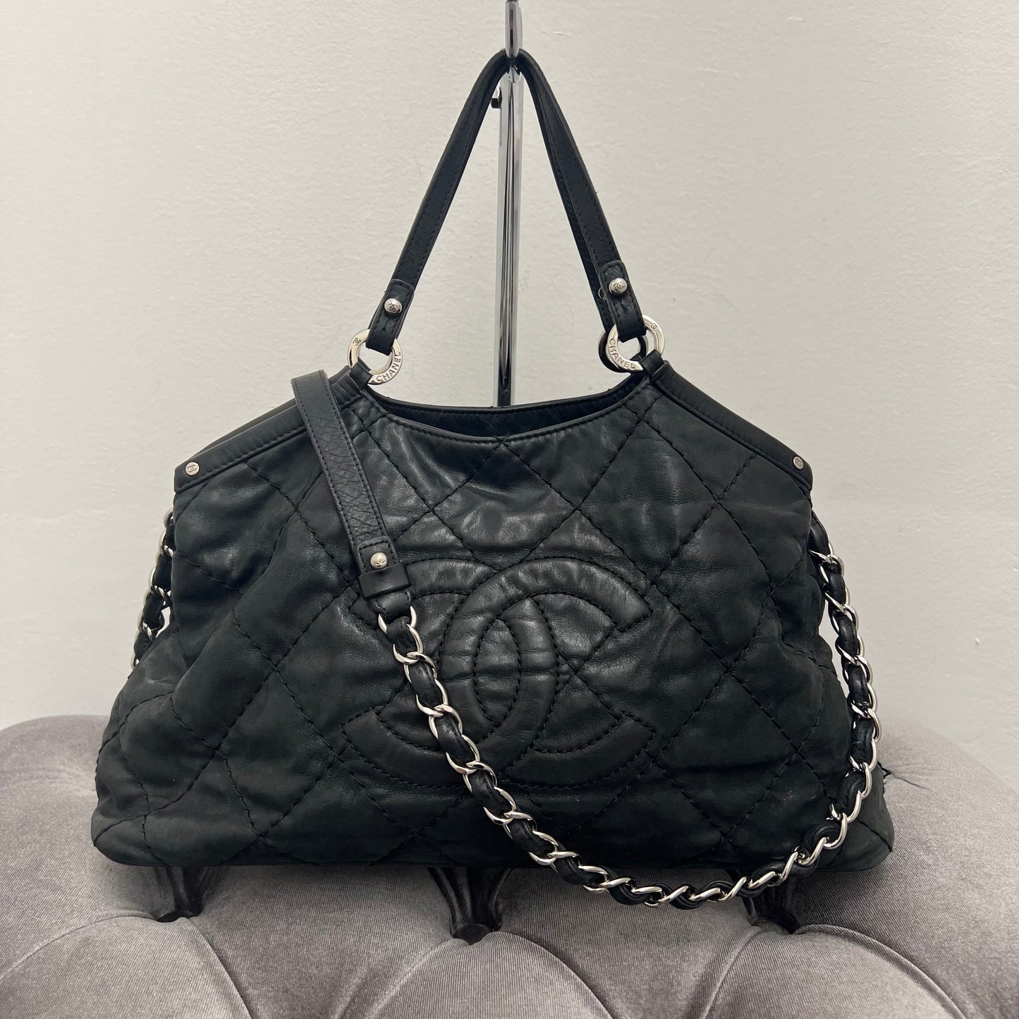 Chanel Sea Tote Quilted Iridescent Calfskin