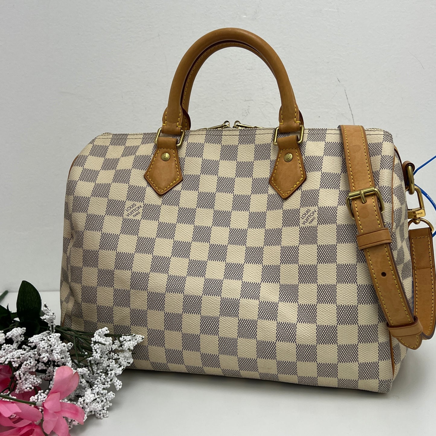 Louis Vuitton Speedy 30 Bandouliere Damier Azur