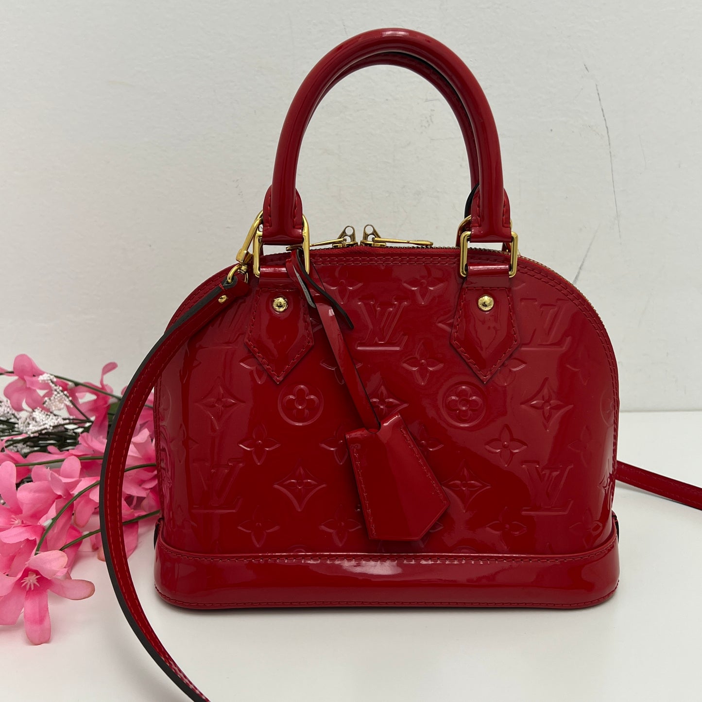 Louis Vuitton Alma BB Vernis Rose Indian